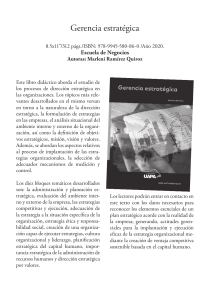 Gerencia Estratégica: Procesos, Formulación y Ejecución de Estrategias
