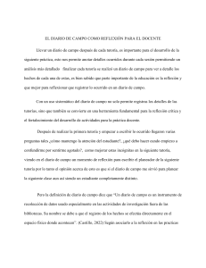 Diario de Campo: Reflexi&oacute;n Docente y Mejora de la Pr&aacute;ctica Pedag&oacute;gica