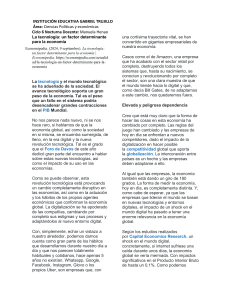Tecnolog&iacute;a y Econom&iacute;a: Taller de Ciencias Pol&iacute;ticas