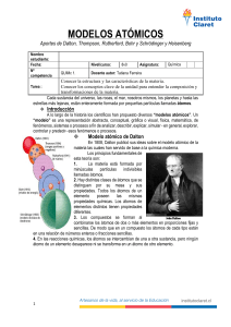 Modelos At&oacute;micos: Dalton, Thomson, Rutherford, Bohr, Schr&ouml;dinger