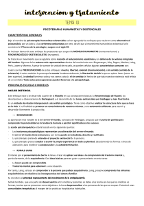 Psicoterapias Humanistas y Existenciales: Modelos y Caracter&iacute;sticas