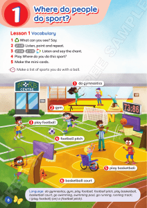 Sports Vocabulary & Grammar for Elementary School