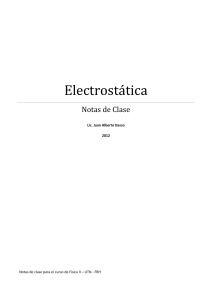 Electrost&aacute;tica: Apuntes de Clase - UTN FRH