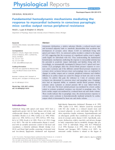 Myocardial Ischemia in Paraplegic Mice: Hemodynamic Response