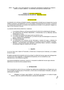 Norma de Calidad Ambiental y Descarga de Efluentes