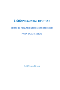 1000 Preguntas Test REBT Baja Tensi&oacute;n - David Moreno B&aacute;rcena