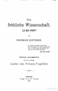 Die fr&ouml;hliche Wissenschaft &ndash; Friedrich Nietzsche | Philosophie Buch