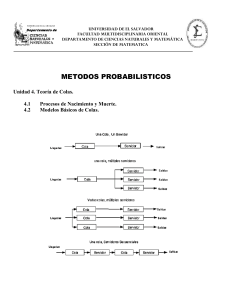 M&eacute;todos Probabil&iacute;sticos: Teor&iacute;a de Colas y Modelos M/M/K