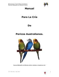 Manual Completo para la Cr&iacute;a de Pericos Australianos: Gu&iacute;a Pr&aacute;ctica