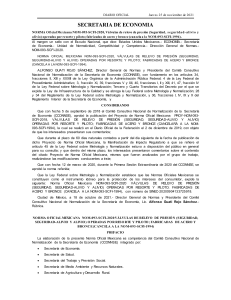NOM-093-SCFI-2020: V&aacute;lvulas de Relevo de Presi&oacute;n de Acero y Bronce