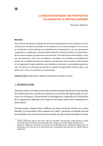 Negociaci&oacute;n Colaborativa: El M&eacute;todo Harvard en Administraci&oacute;n