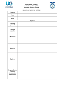 Formato de Tutor&iacute;a de Pr&aacute;ctica - Ingenier&iacute;a Qu&iacute;mica U. Guayaquil