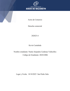 Actos de Comercio: Diferencias y Semejanzas en Derecho Comercial
