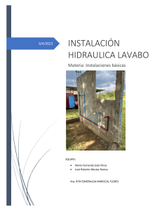 Instalaci&oacute;n Hidr&aacute;ulica Lavabo: Informe del Proyecto