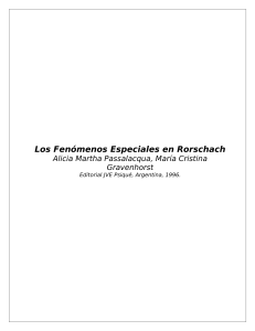 Fen&oacute;menos Especiales en Rorschach: Interpretaci&oacute;n Psicol&oacute;gica