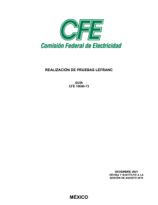 Gu&iacute;a CFE 10000-73: Realizaci&oacute;n de Pruebas Lefranc para Ingenier&iacute;a Civil