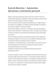 Gu&iacute;a de Berenice: Autonom&iacute;a, Decisiones y Motivaci&oacute;n Personal