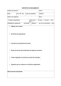 Reporte de Seguimiento de Usuario: Formato para Consejeros