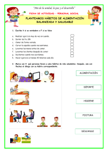 H&aacute;bitos de Alimentaci&oacute;n Saludable y Actividad F&iacute;sica: Ficha Educativa