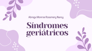 S&iacute;ndromes Geri&aacute;tricos: Epidemiolog&iacute;a, Etiolog&iacute;a y Manejo en Adultos Mayores
