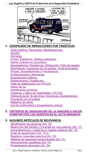 Ley de Seguridad Ciudadana: Infracciones y Art&iacute;culos Clave