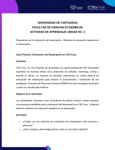 Evaluaci&oacute;n del Desempe&ntilde;o en CJR Corp.: M&eacute;todos y Propuesta