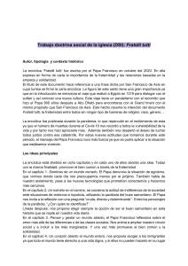 An&aacute;lisis de Fratelli tutti: Doctrina Social de la Iglesia y Fraternidad