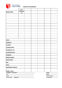 Kardex de Enfermer&iacute;a Universidad C&eacute;sar Vallejo | Formato Cl&iacute;nico