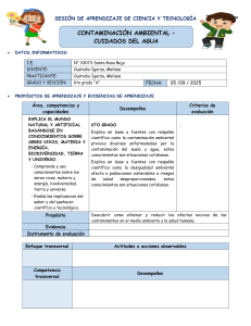 Sesi&oacute;n de Aprendizaje: Contaminaci&oacute;n Ambiental y Cuidado del Agua