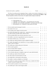 Cuestionario DASS-21: Escala de Depresi&oacute;n, Ansiedad y Estr&eacute;s