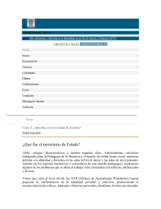 Clase 2: Terrorismo de Estado, Memoria e Identidad en Educación