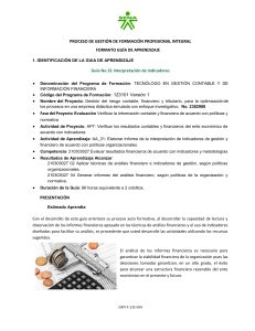 Guía de Aprendizaje SENA: Interpretación de Indicadores Financieros