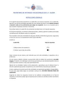 Inventario de Intereses Vocacionales Kuder: Orientaci&oacute;n Profesional