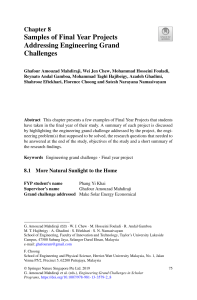 Engineering Grand Challenges: Final Year Project Samples