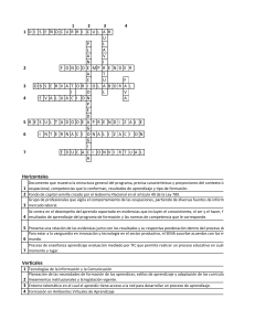 Crucigrama Educativo: Diseño Curricular, Evaluación y TIC