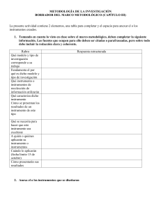 Borrador Marco Metodológico Investigación - Capítulo III