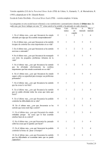 Escala de Estrés Percibido (PSS-14) - Versión Española 2.0
