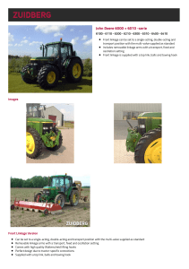 John Deere 6000/6010 Front Linkage & PTO Brochure
