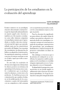 Participaci&oacute;n Estudiantil en Evaluaci&oacute;n del Aprendizaje Constructivista