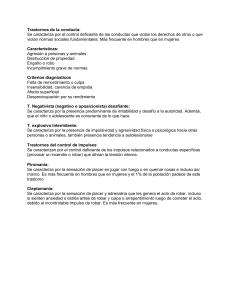 Trastornos de Conducta e Impulsos: Características y Criterios