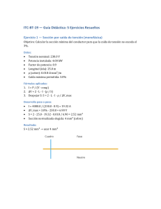 Gu&iacute;a Ejercicios Resueltos: C&aacute;lculo de Secciones El&eacute;ctricas