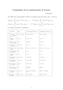 Propiedades y Pares de la Transformada de Fourier