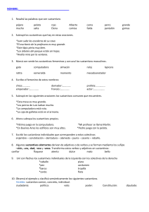 Ejercicios de Sustantivos y Adjetivos en Espa&ntilde;ol - Gram&aacute;tica