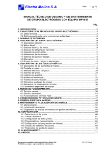 Manual T&eacute;cnico Grupo Electr&oacute;geno MP15-E