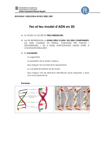 Proyecto ADN 3D: Biología y Geología 4º ESO - Institut Manuel Raspall