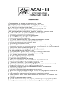 Cuestionario MCMI-III: Evaluaci&oacute;n de la Personalidad