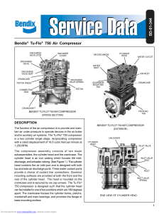 Bendix Tu-Flo 750 Air Compressor Service Data & Operation Guide