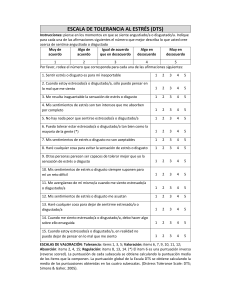 Escala de Tolerancia al Estr&eacute;s (DTS): Cuestionario y Puntuaci&oacute;n