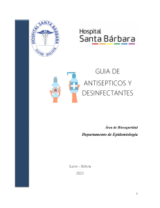 Guía de Antisépticos y Desinfectantes - Hospital Santa Bárbara