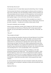 The Importance of Creativity in Education: Preparing for an Unpredictable Future